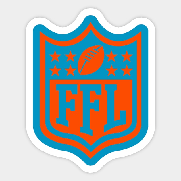 Fantasy Football Logo Miami Dolphins Colors Orange Sticker by Fresh Fly Threads